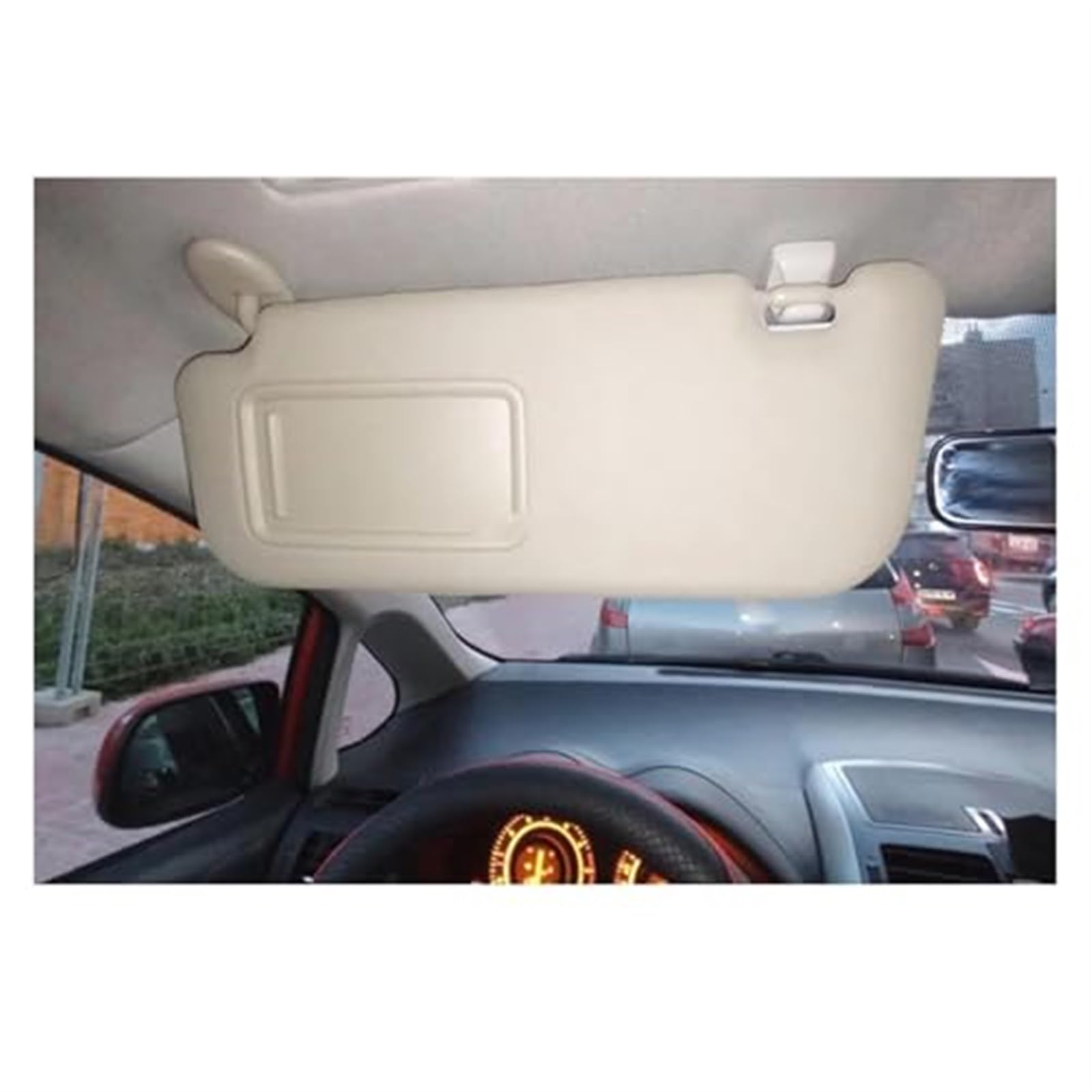 Organisateur côté passager gauche, pare-soleil, miroir