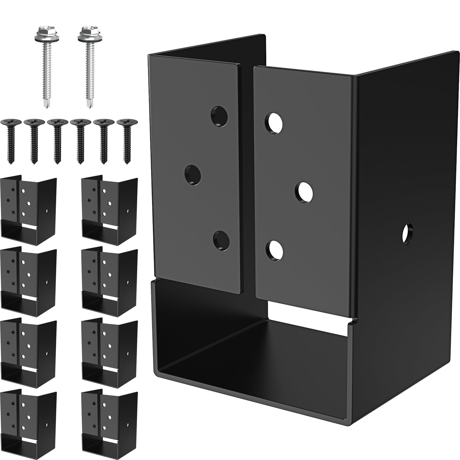 Support de suspension de solives dissimulés pour poutre en bois extérieur 10x15 cm Lot de 8