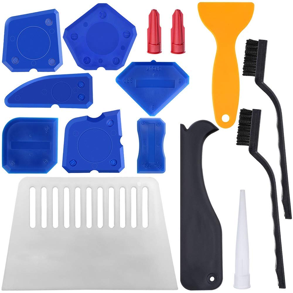 Outils De L'enlève Joint 4 En 1,Silicone Grattoir à Coulis Avec 5