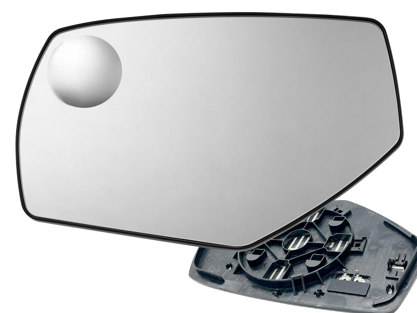 APA Replacement for Mirror Glass with Spotter Glass Heated Manual Adjustment 2014-2019 SILVERADO SIERRA Pickup Truck Driver Left Side 22919747 GM1324145