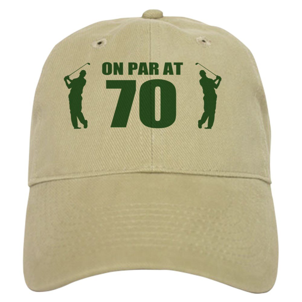 CafePress Golfer's 70Th Birthday Cap Unique Adjustable Baseball Hat Khaki