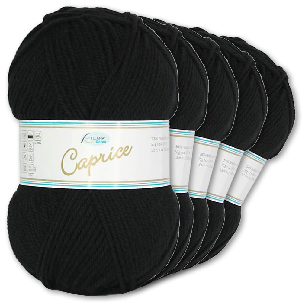 Frida's Wollhaus Rellana Caprice Lana Premium - 5 Gomitoli Da 50g In Poliacrilico - Colore Lilla (137) - Ferri 3.5-4 Mm