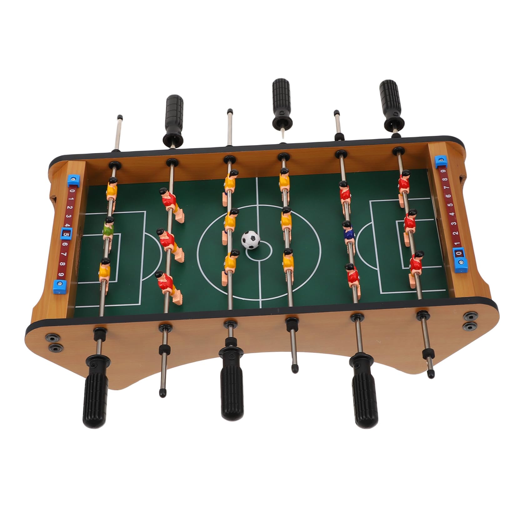POPETPOP Gioco Interattivo per Desktop Calcio Balilla Verde in Plastica e Acciaio Inox Robusto e Durevole per Ragazzo Ragazza e Famiglia per Back To School Party