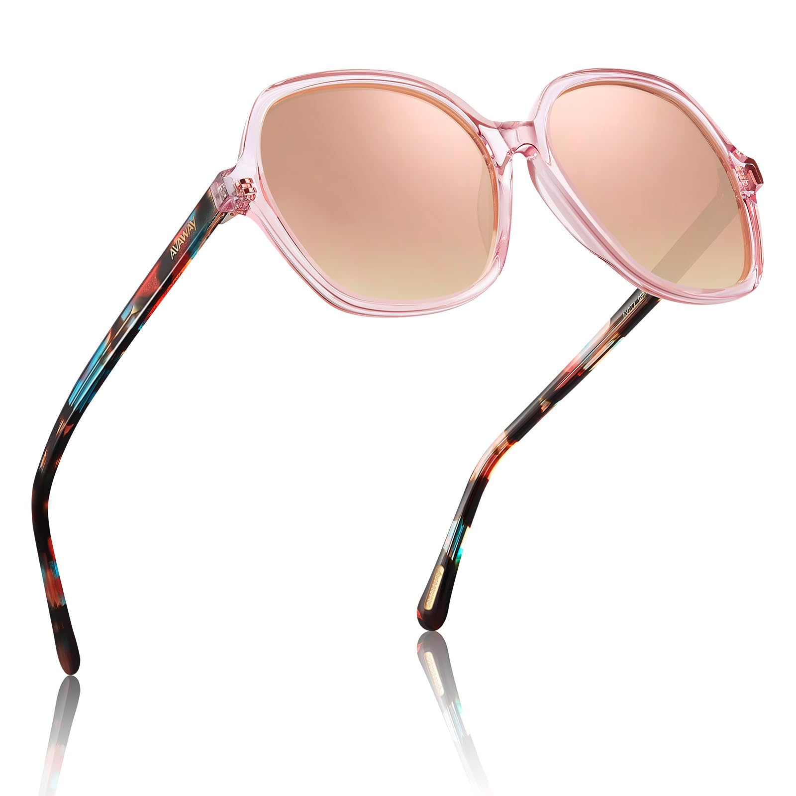 AVAWAYOversized Polarised Sunglasses for Women Big Fashion Sunglass Womens UV 400 Protection Ladies Eyewear for Photography Travelling
