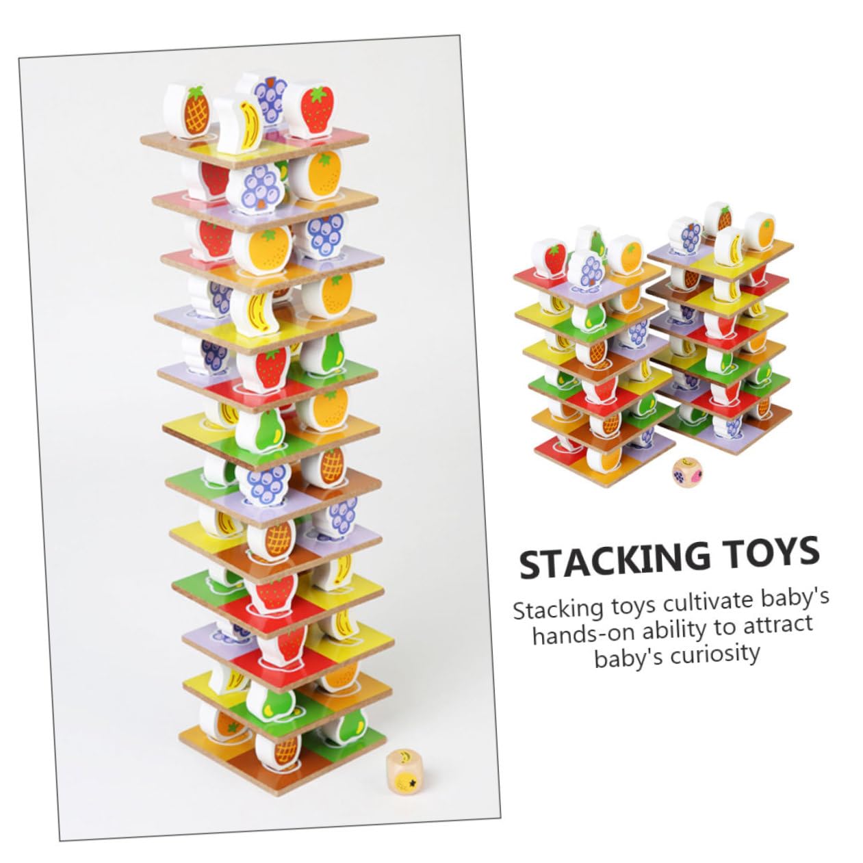 ifundom Juguete Apilable de Madera Equilibrado para Niños, 1 Juego