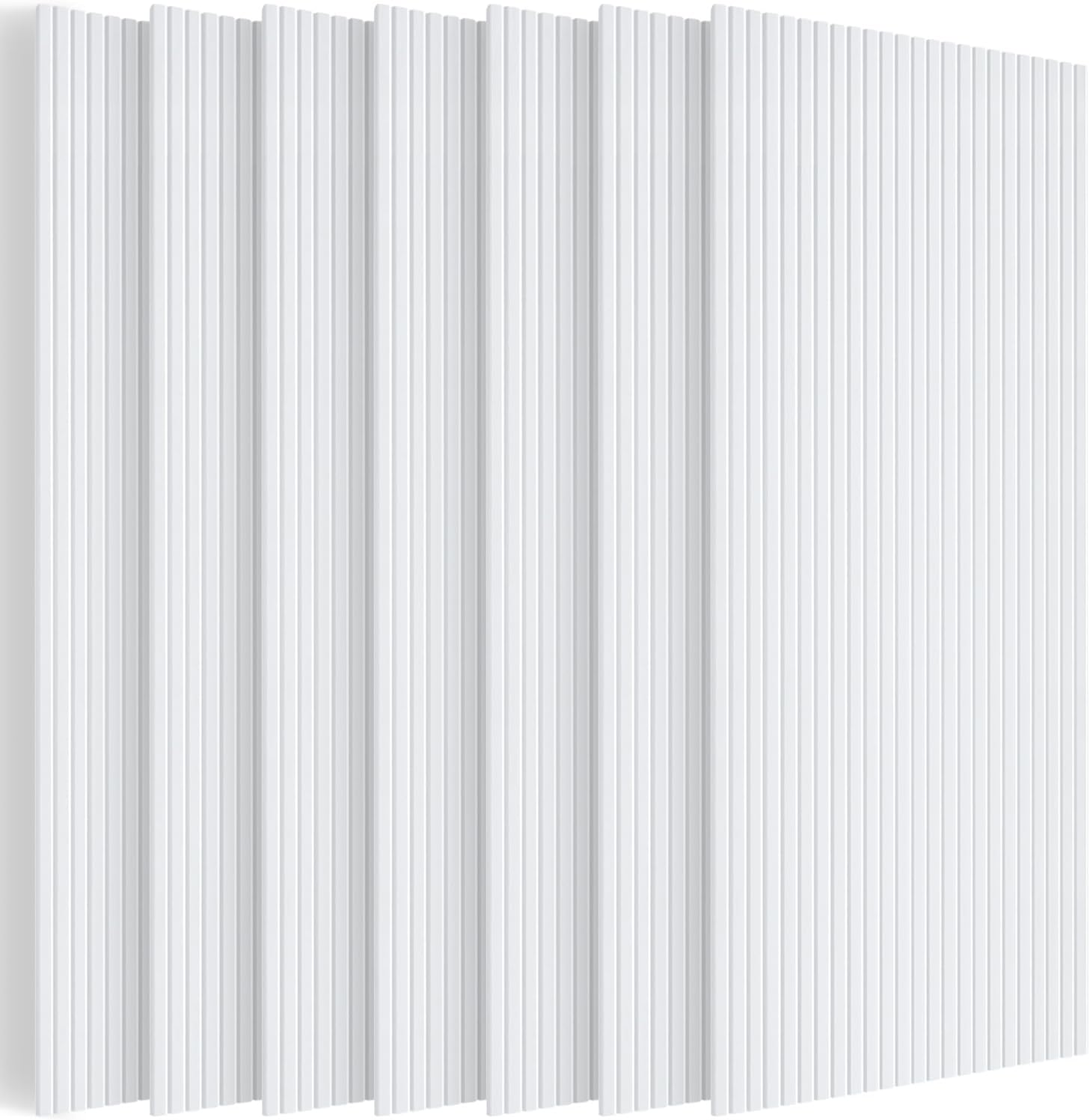 BUBOS 10 Pack Large Acoustic Panels,47.2" X 23.6" X 0.4" Acoustical Wall Panel,Self-Adhesive Sound Proof Foam Panels, Decorative Soundproof Wall Panels for Home Studio Office (White)
