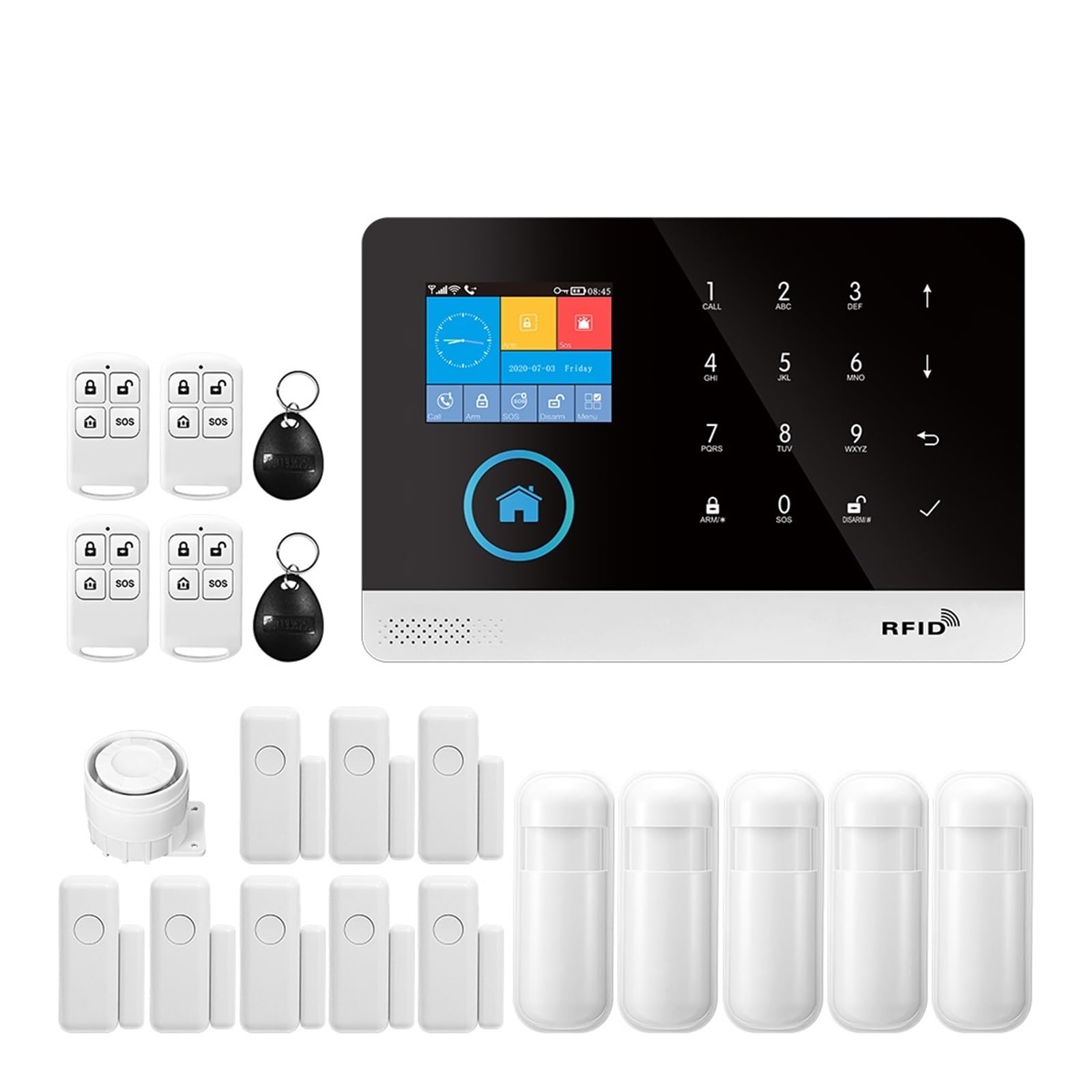 Système D'Alarme De Maison Tuya Wifi Gsm Système D'Alarme De Sécurité À Système D'Alarme De Maison Tuya Wifi Gsm Système D'Alarme De Sécurité À