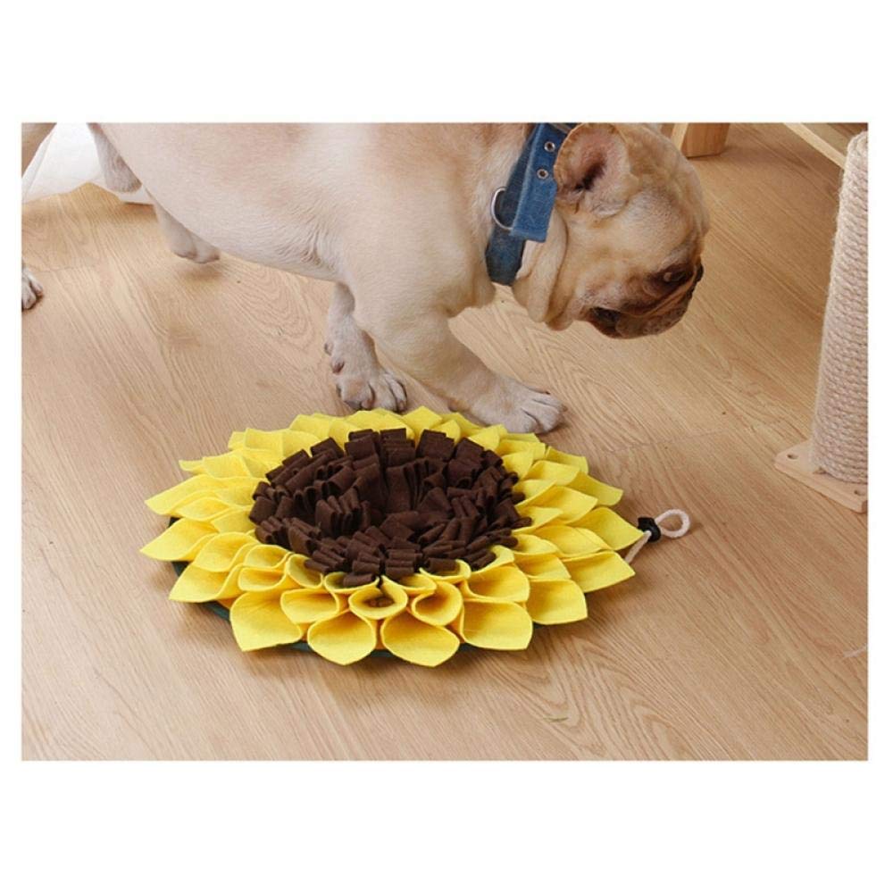 Trainingspads Für Hunde Waschbare Hundeschnupfmatte Sonnenblumenpuzzlespielzeug Nase Geruchstraining Schnüffelkissen Langsamfütterungsschale Nahrungsspender 2St