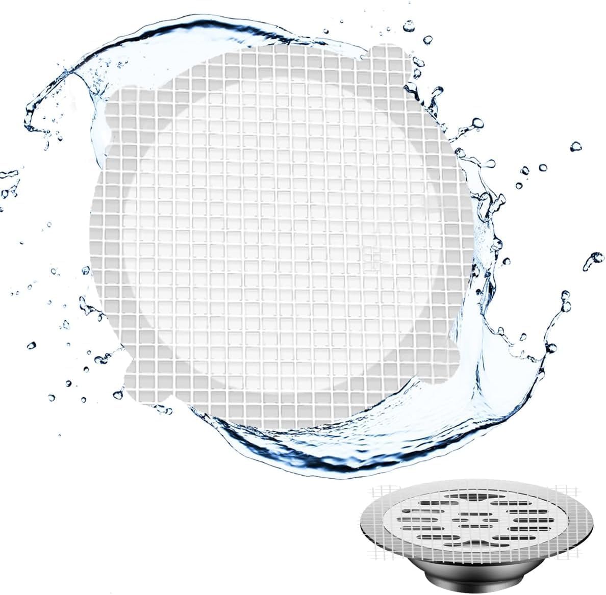 RUHIRA Disposable Shower Drain Hair Catcher Mesh Stickers,Shower Drain Hair Catcher Sticker,Drain Cover Hair Trapper Shower Filter for Bathroom,Laundry,Bathtub,Kitchen(Round Hair Catcher (6) (B0DCNXXJB7) Amazon Price History, Amazon Price Tracker