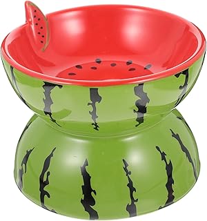 Tigela De Cerâmica Para Animais Comedouro De Frutas Prato De Gato De Cerâmica Acessórios Fofos Para Gatos Tigela De Gato Reutilizável Tigela De Comida Inclinada Tigela De