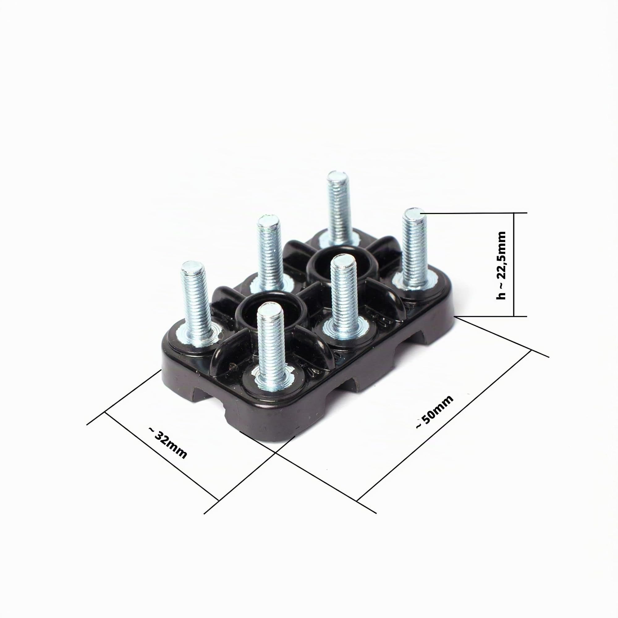 Bornier moteur pour moteurs électriques - 6 broches - M4 à M12 (6 x M4)