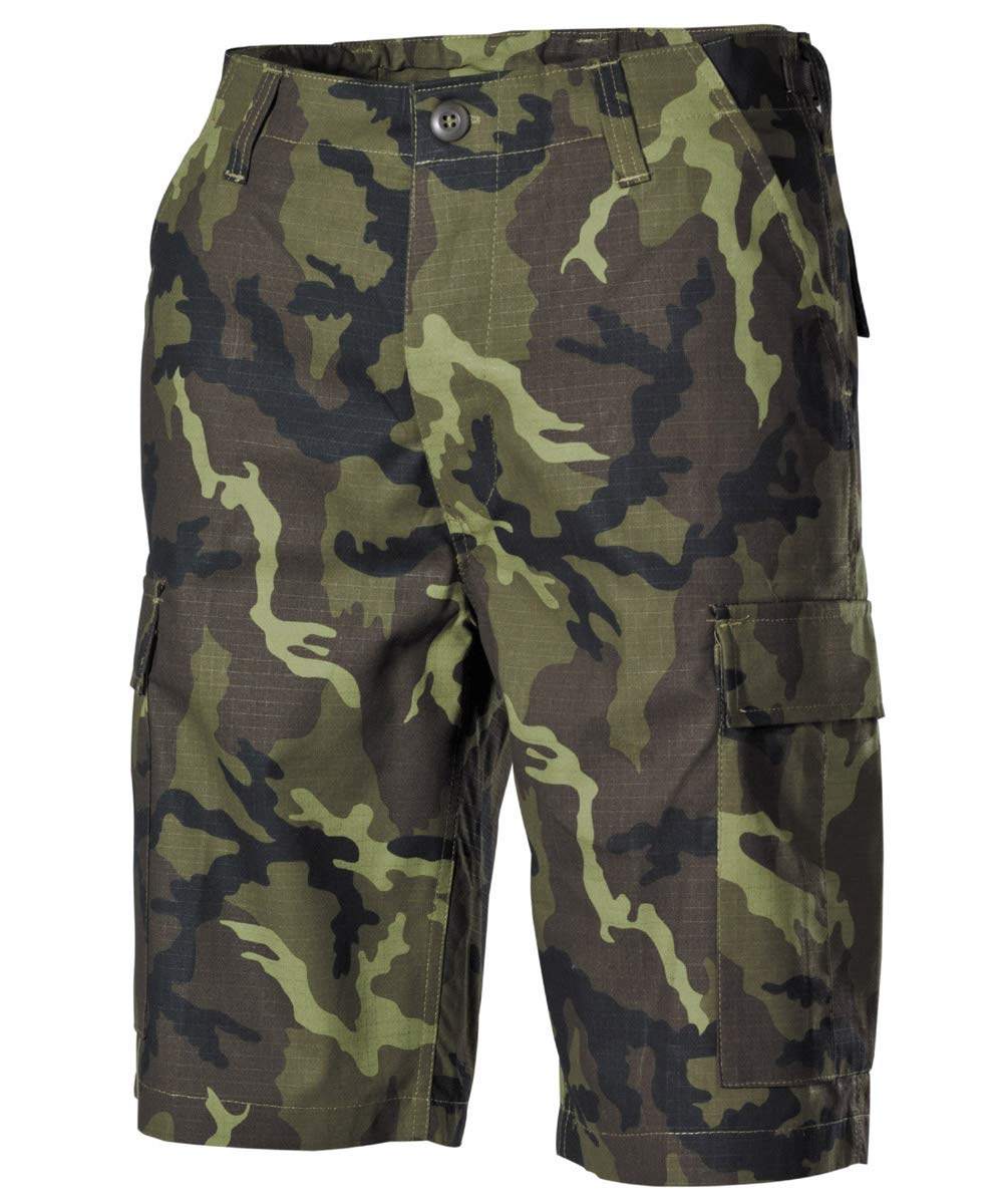 MFH Men's US BDU Bermuda Shorts Ripstop Black, M 95 Cz Camouflage, XX-Large