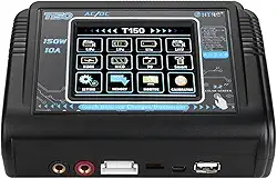 PUSLAKO HTRC T150 LiPo Carregador RC Carregador de equilíbrio de bateria Lipo Carregador de bateria de carro RC Descarregador de bateria de carro 150W 10A 1-6S AC/DC para bateria inteligente Li-ion