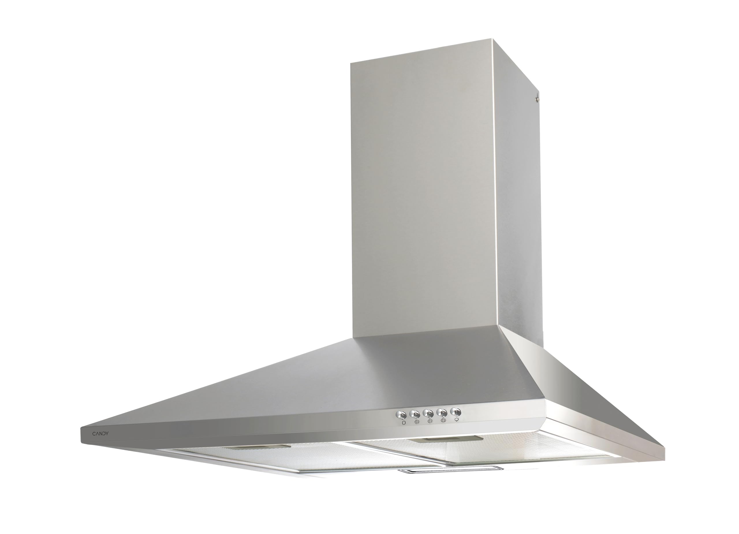 Candy CCE116/1X Dunstabzugshaube/Wandhaube/Pyramidenform/Breite 60cm / mechanische Bedienung/Edelstahl, 60x48x9,4