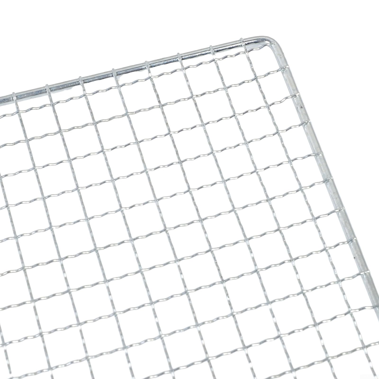 Red de malla de acero inoxidable de alta calidad para asar perfectamente carne de res, pollo, pescado y verduras, accesorio de barbacoa de 60 x 40 cm para cocinar al aire libre