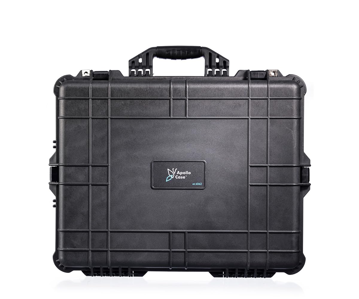 Apollo Case 6062 - Funda protectora de plástico duradero para equipos, absorbe los golpes con diseño delgado, antiarañazos y ligera, ideal para uso diario, Black, Minimalista, plástico duro,