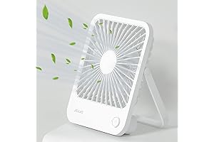 JISULIFE Restroom Fan, Battery Rechargable 4500mAh Restroom Fan,180°Foldable Personal Restroom Fan