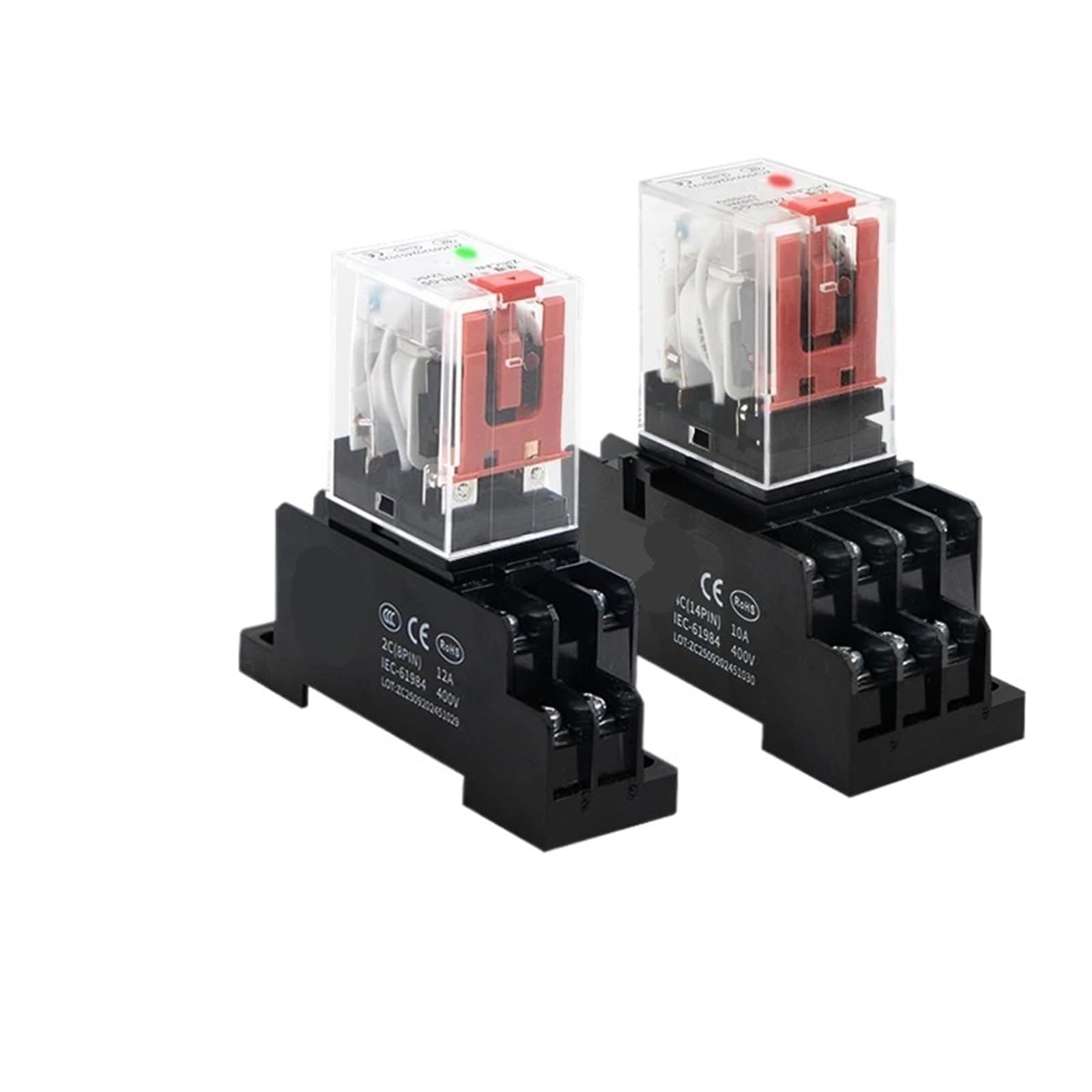 HY4N-J AC110 V mały przekaźnik pośredni DC24 V 12 V AC 220-110 V wysokowydajny przekaźnik elektromagnetyczny ze srebrnym stykiem, 2 stopy, podstawa 30 m