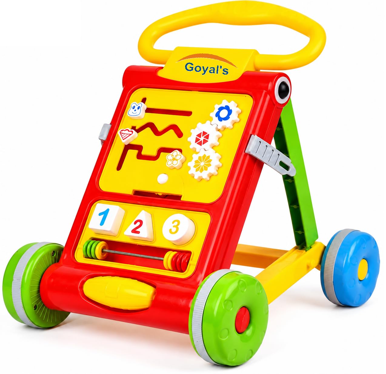 Goyal's Baby Activity Walker with Toddler Learning Toys, 6 Months -1.5 Year - Suitable for Kids Height Upto 32 Inches / 80 Cms (Red)
