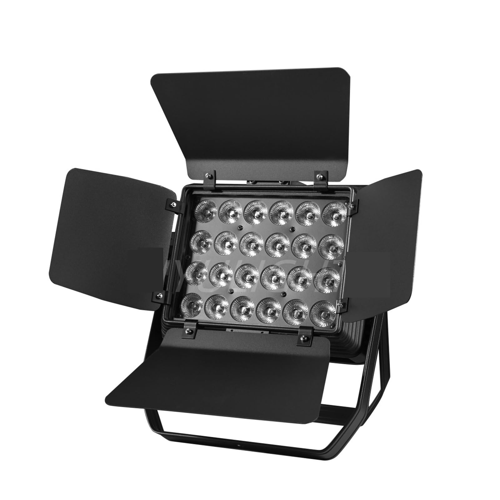 Wodoodporna dekoracja dyskotekowa LED światła ścienne IP65 z drzwiami na zawiasach, 24x18W RGBWA UV 6 w 1, efekty stroboskopowe dla DJ-ów, oświetlenie sceniczne na imprezy (4 szt. 24x12W 4 w 1)