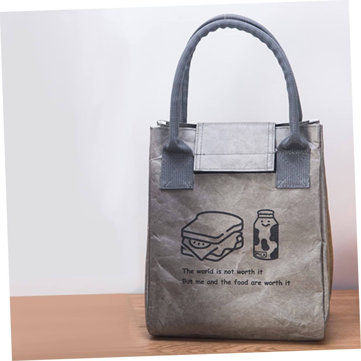 Cabilock 3piezas Bolsa De Almuerzo Aislante Reusable Para Llevar Comida Fiambrera Kraft Gran Capacidad Para Picnic y Trabajo