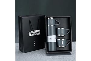 Vacuum Flask Set - Insulated Water Bottle Set for Hot and Cold Drinks