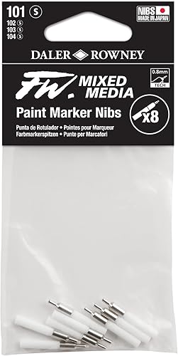 Miniatura 8 de FW - Puntas de rotulador de pintura mixta  12 puntas de repuesto para bolígrafo de 0.078 a 0.236 pulgadas (2 a 0.236 in), punta de cincel para