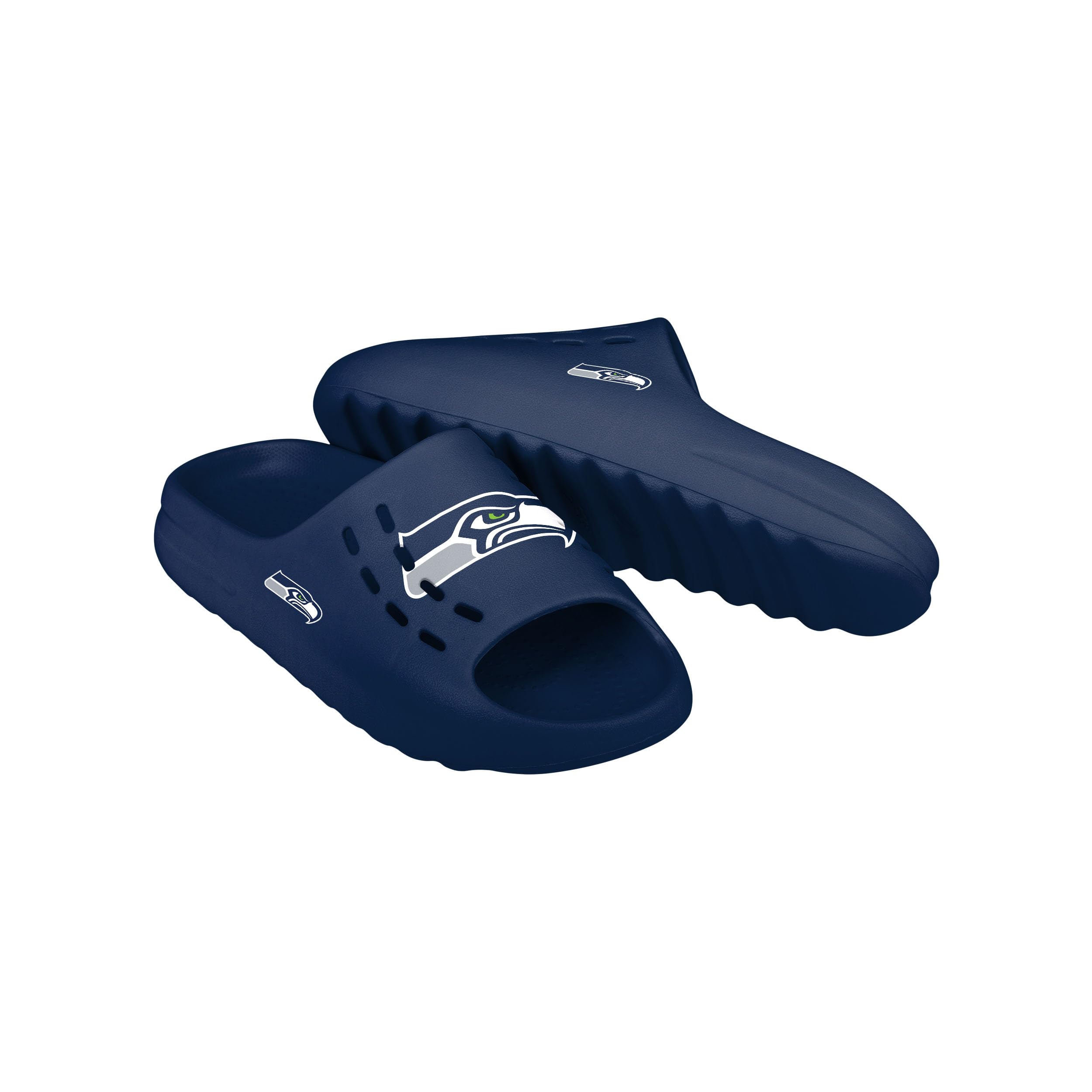 FOCO Men's NFL Team Big Logo Molded Chunky Slide Sandals