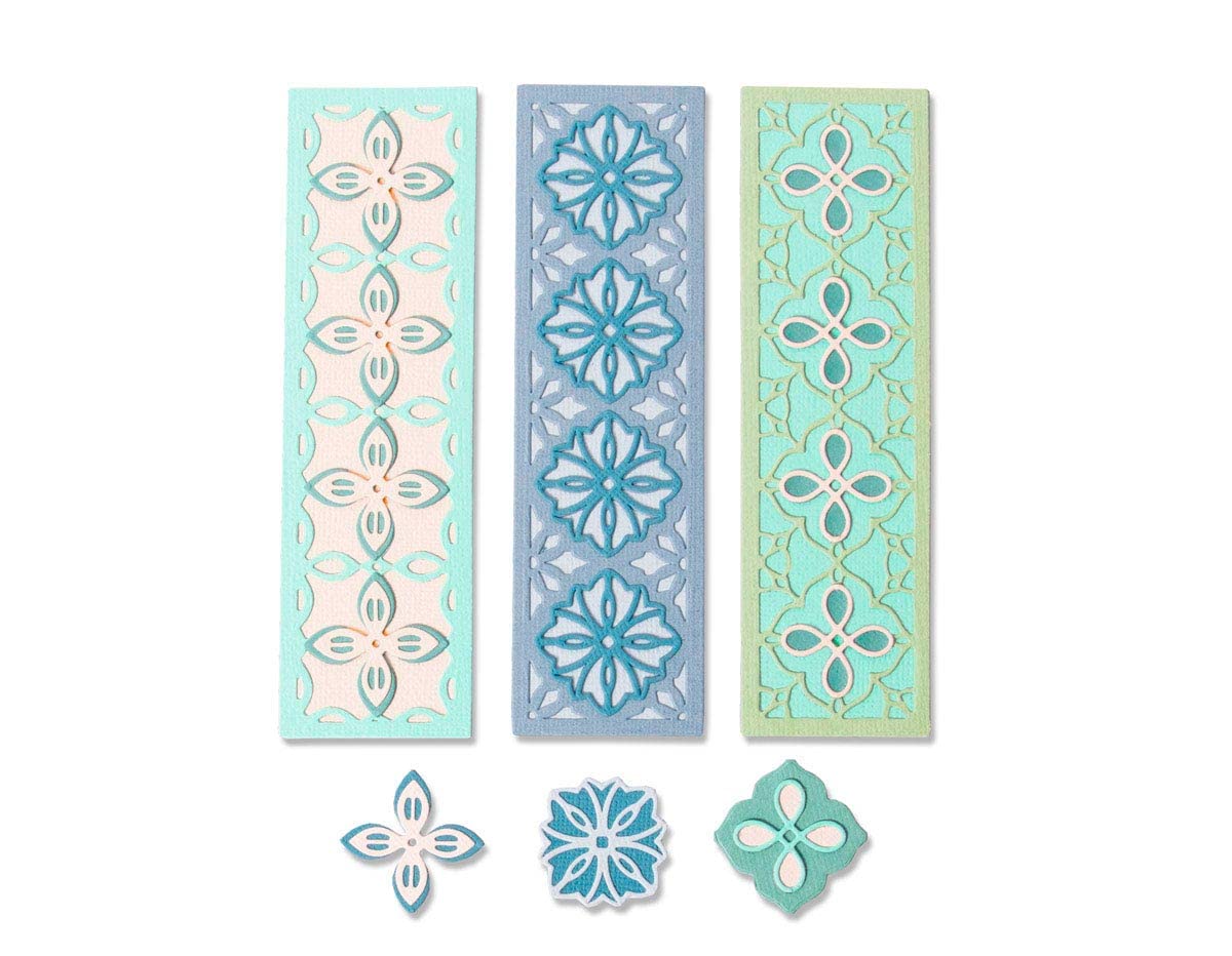 Sizzix Thinlits Die Set 12 Pack Stackable Geometrics, Multicolor