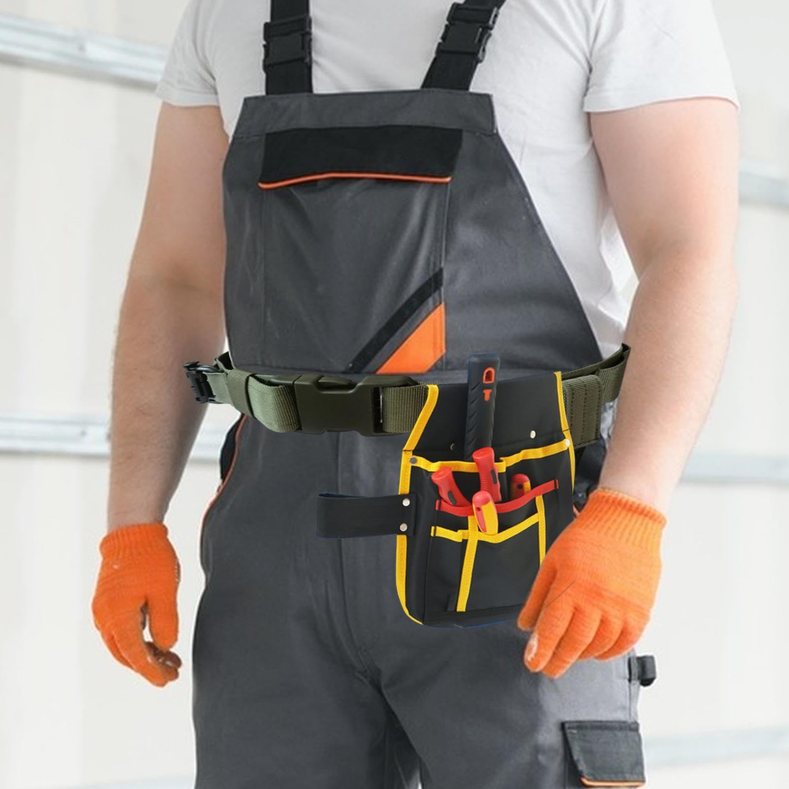 Cinture per attrezzi da uomo, cintura per attrezzi per elettricista, Cintura porta attrezzi regolabile per elettricista, Borsa per attrezzi da elettricista, comoda cintura per attrezzi da elettricista