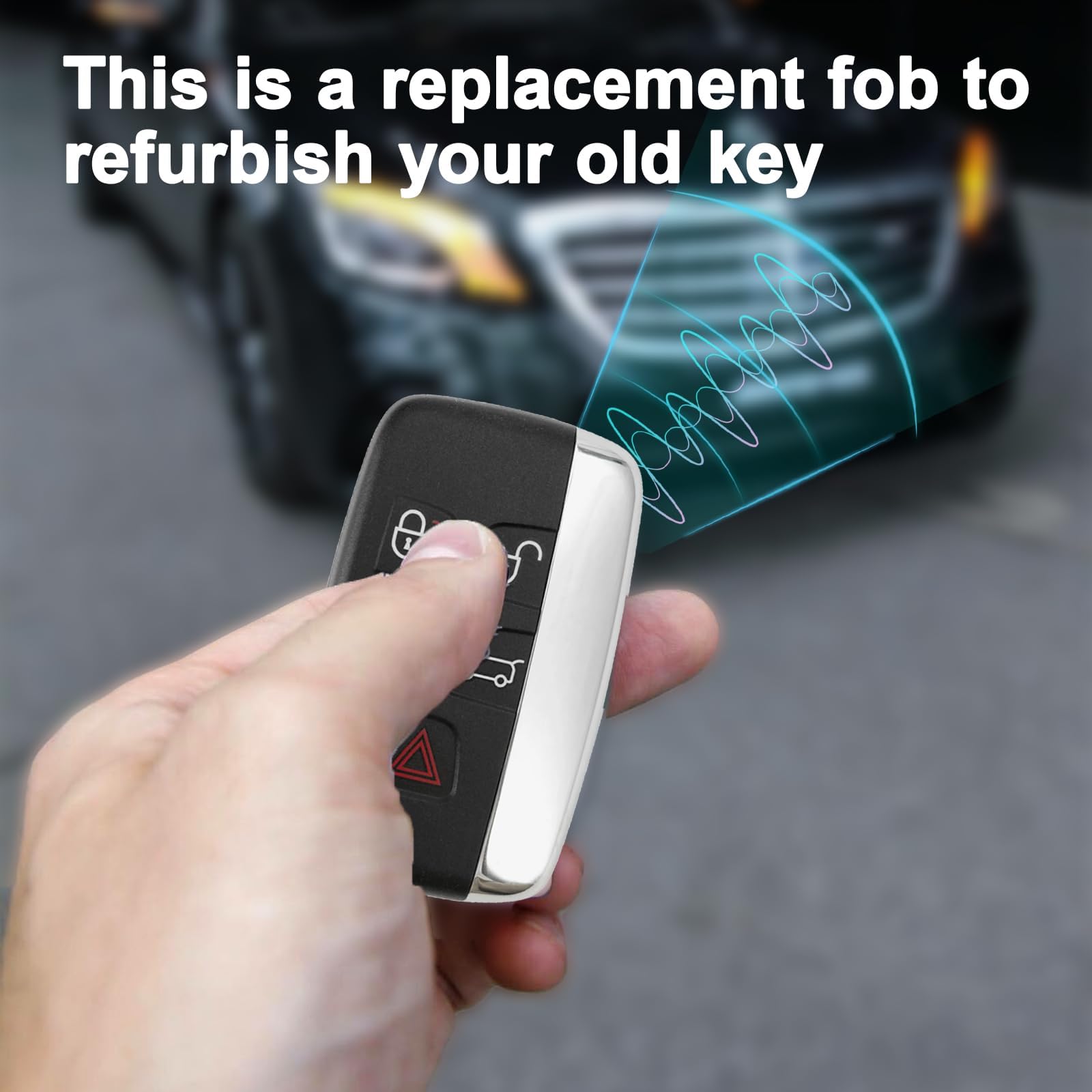 YANAJIAJIA 5 Buttons Remote Key Fob Case Compatible with Range Rover Key Cover – Replacement Shell Case Compatible with Range Rover Evoque Key Cover, Discovery 4 Freelander Jaguar XE XJ XJL XF — view 6