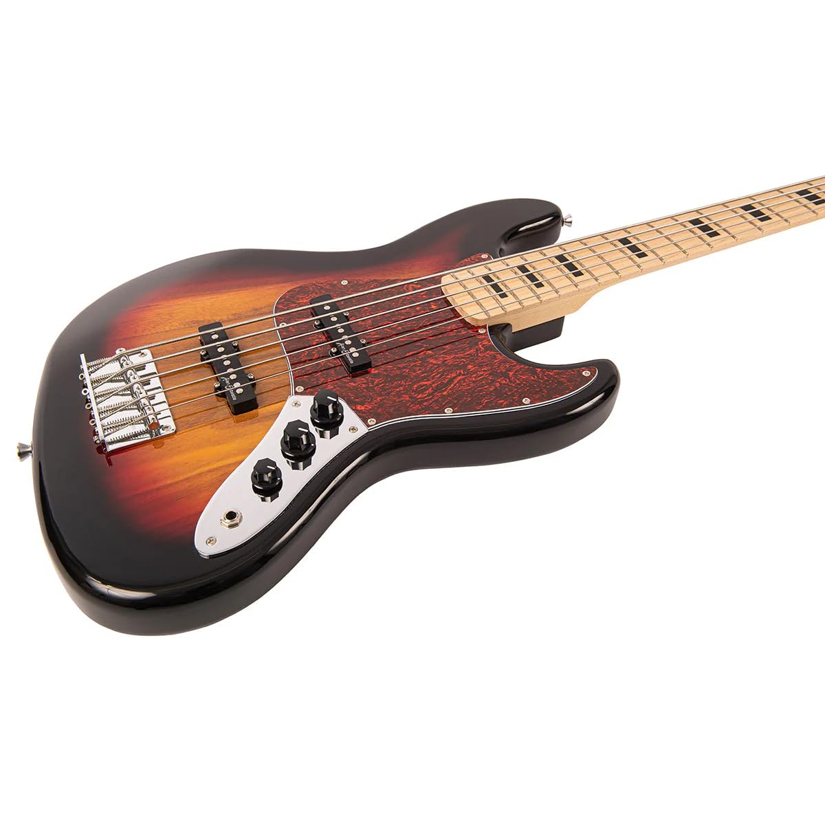 VINTAGE V49 - Posavasos de 5 cuerdas, guitarra de bajo, 3 tonos Sunburst