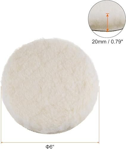 Miniatura 2 de 10 almohadillas de pulido de lana, almohadilla de pulido de 6 pulgadas, almohadillas de pulido automático de lana para pulir y cortar