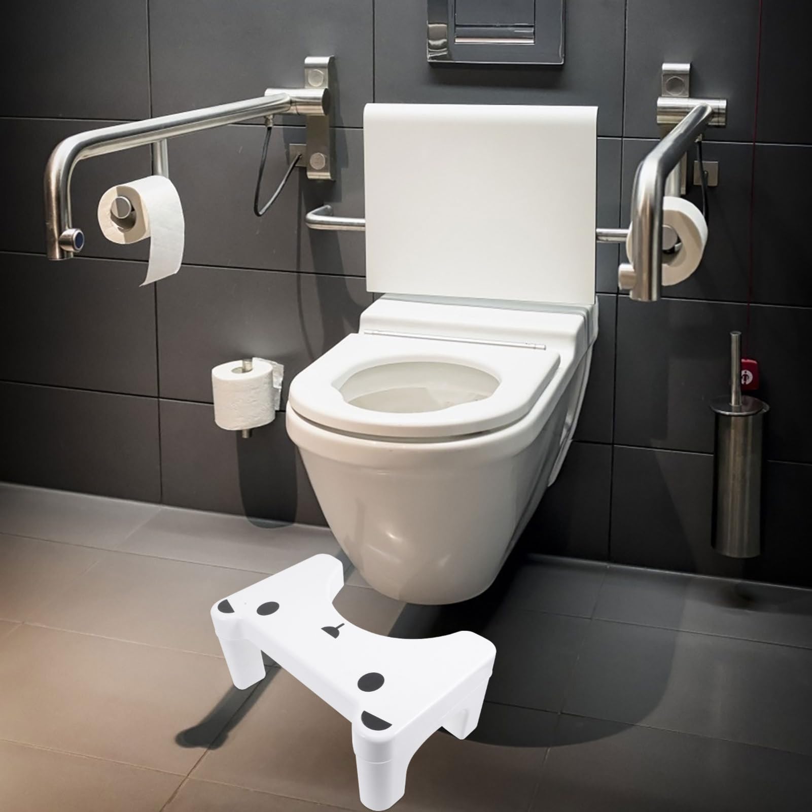ERINGOGO Antideslizante Adultos Escalón De Inodoro Diseño y Superficie Antideslizante Para El Del Baño Lavado De