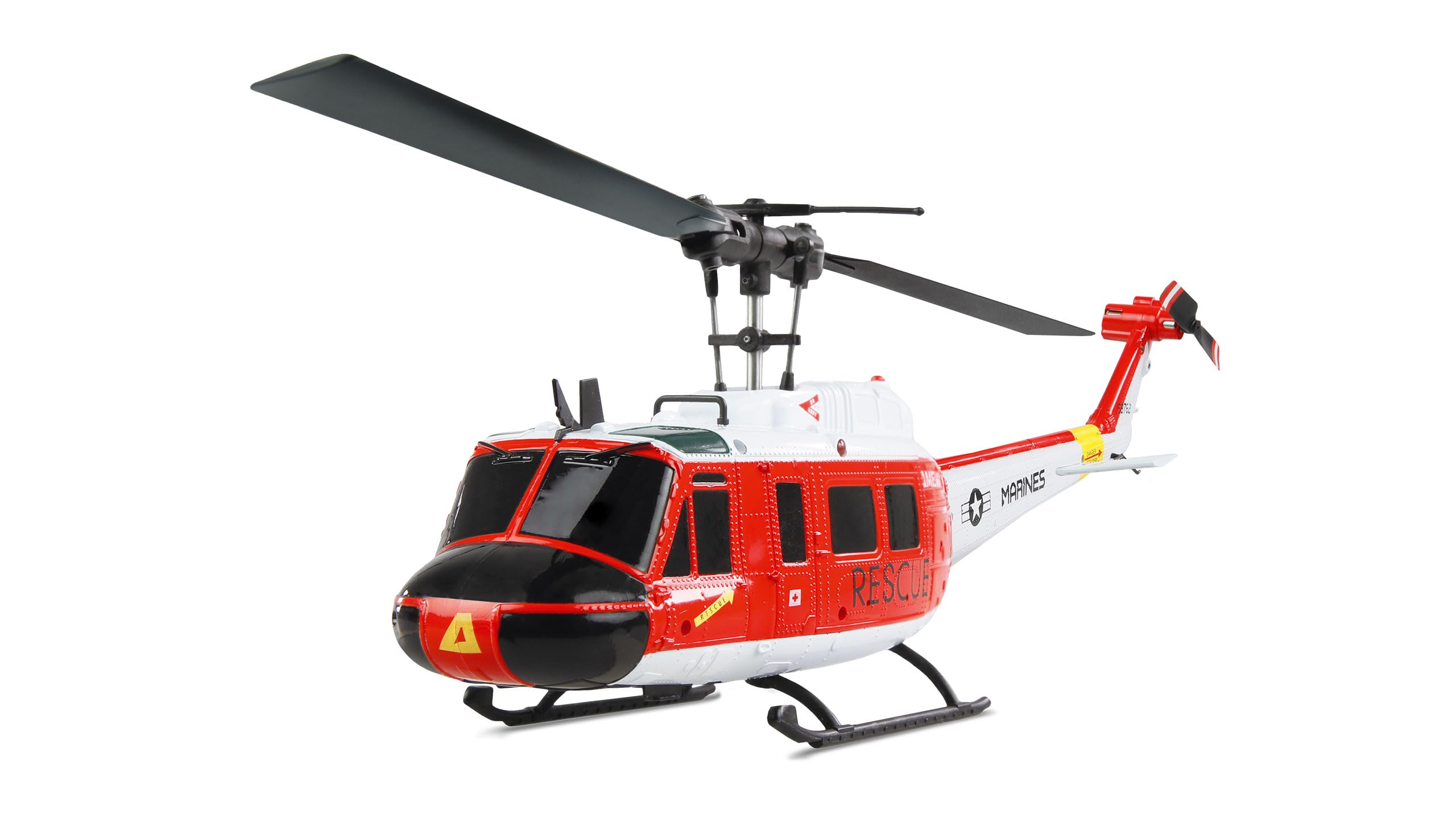 Amewi UH-​1 Marine Brushless CP Elicottero 6 canali 6G/​3D RTF telecomandato RC