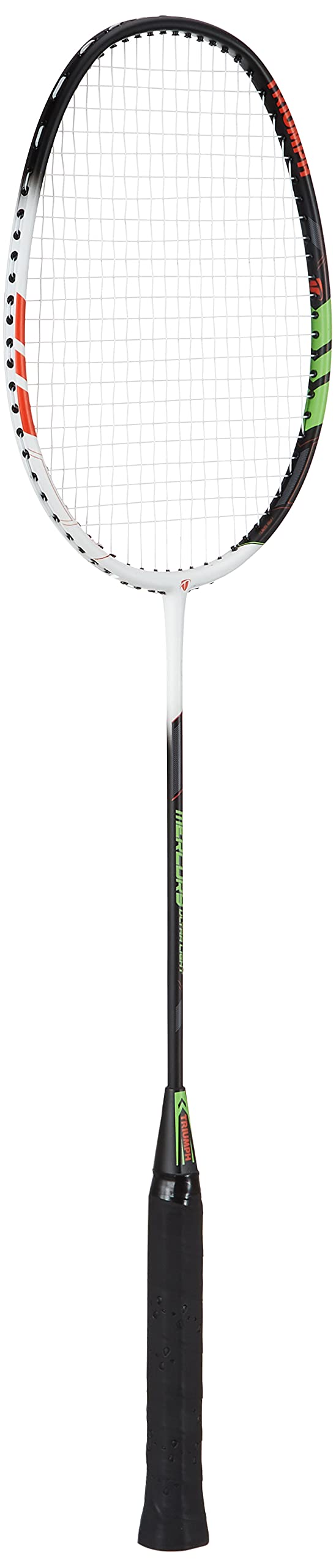 Triumph Mercury Graphite Hotmelt Light Weight Strung Badminton Racket with Titan-6R Double Compartment Badminton Bag Sky/Red-image-46