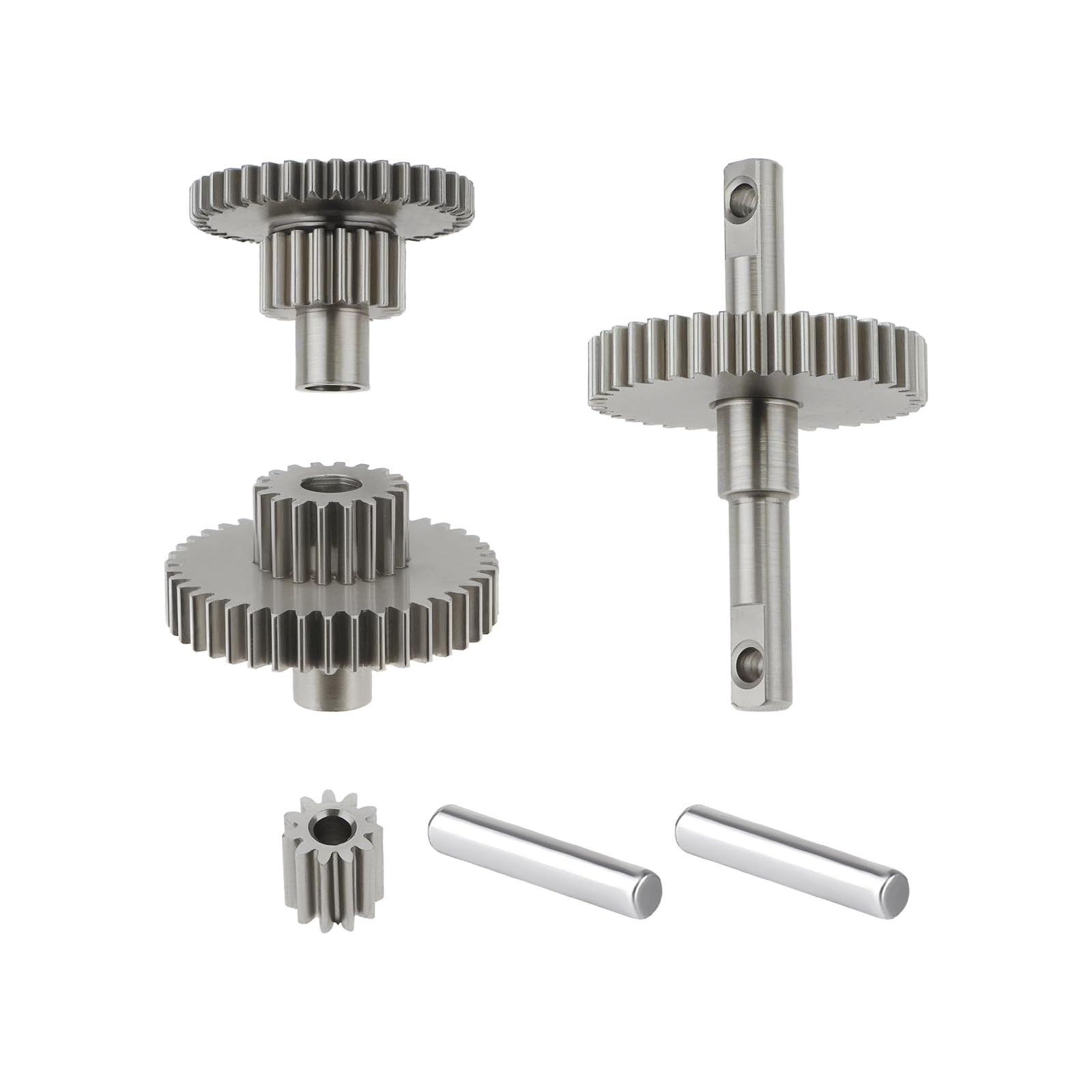 YINETTECH 1 Set Transmission Gear Set Stainless Steel Transmission Gear Set Compatible with Tra-xxas TRX4M TRX4MT 1/18 RC Crawler Upgrades(16.6:1)