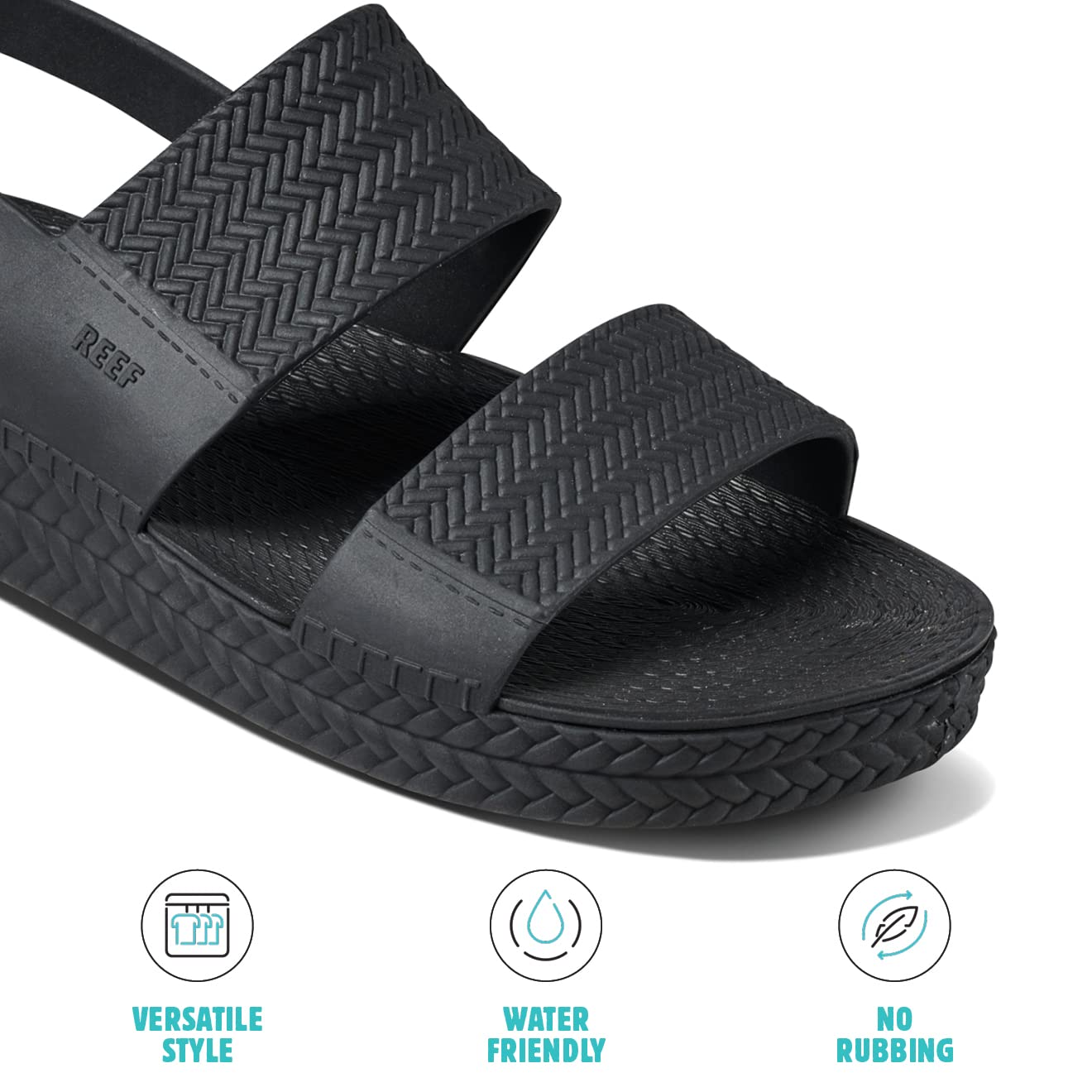 REEF Water Vista Womens Platform Sandal, Water Friendly, Adjustable Velcro Strap