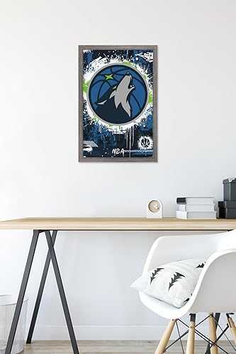 Vista 81 de Trends International NBA Minnesota Timberwolves - Póster de pared con logotipo Maximalist 23, 22.37 x 34.00 pulgadas, paquete de póster y clip
