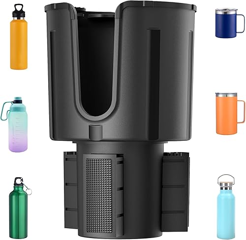 ERAMONG Expansor de portavasos para automóvil con base de desplazamiento ajustable, se adapta a la mayoría de los portavasos, el expansor de