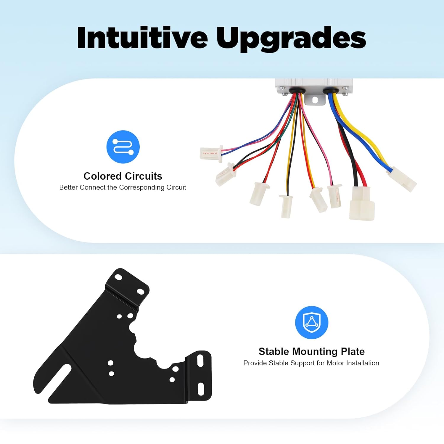 LYNICESHOP 350W 36V E-Bike Conversion Kit Twist Kit Waterproof for Common Bike