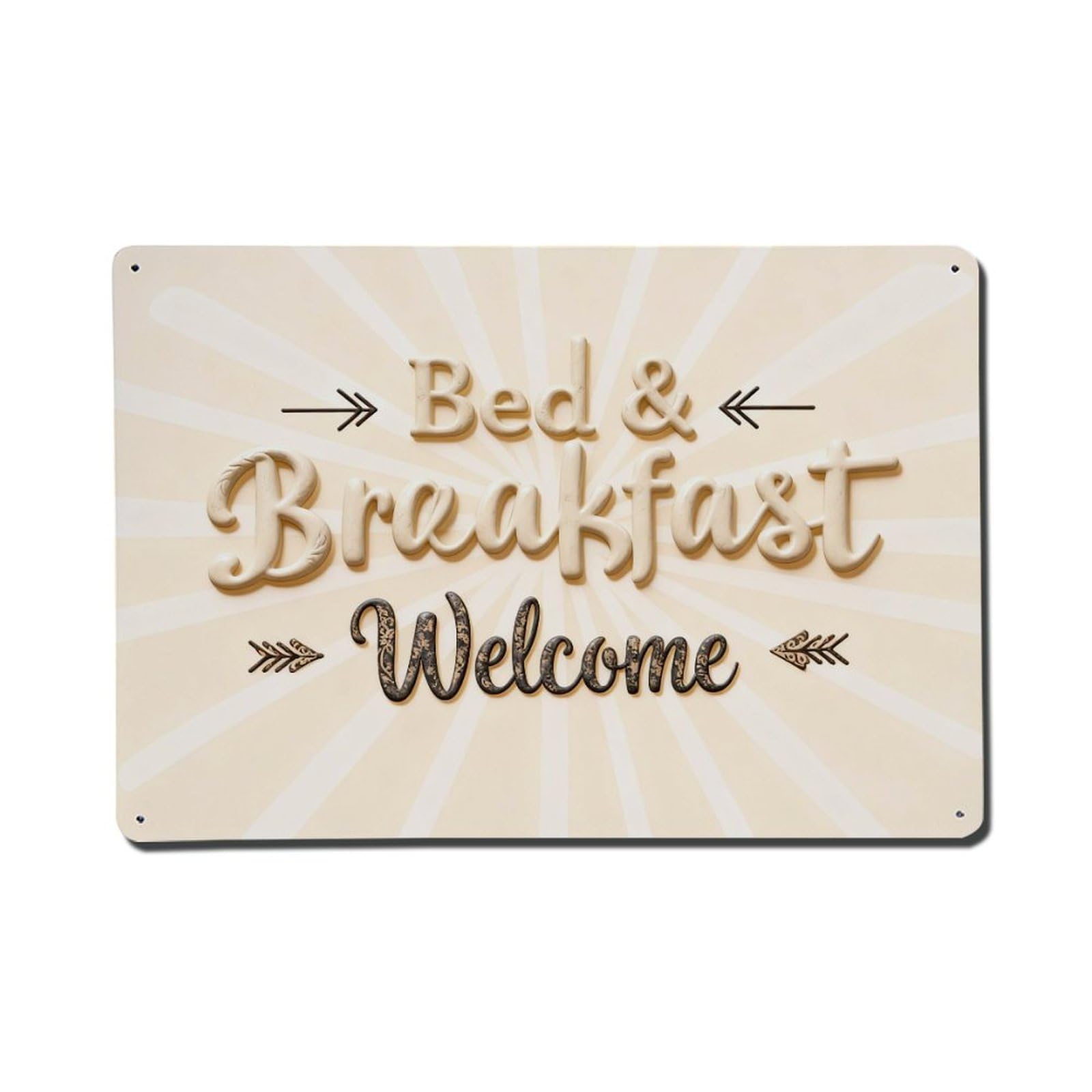 Bed And Breakfast Welcome Sign Metal Tin Sign Plaque