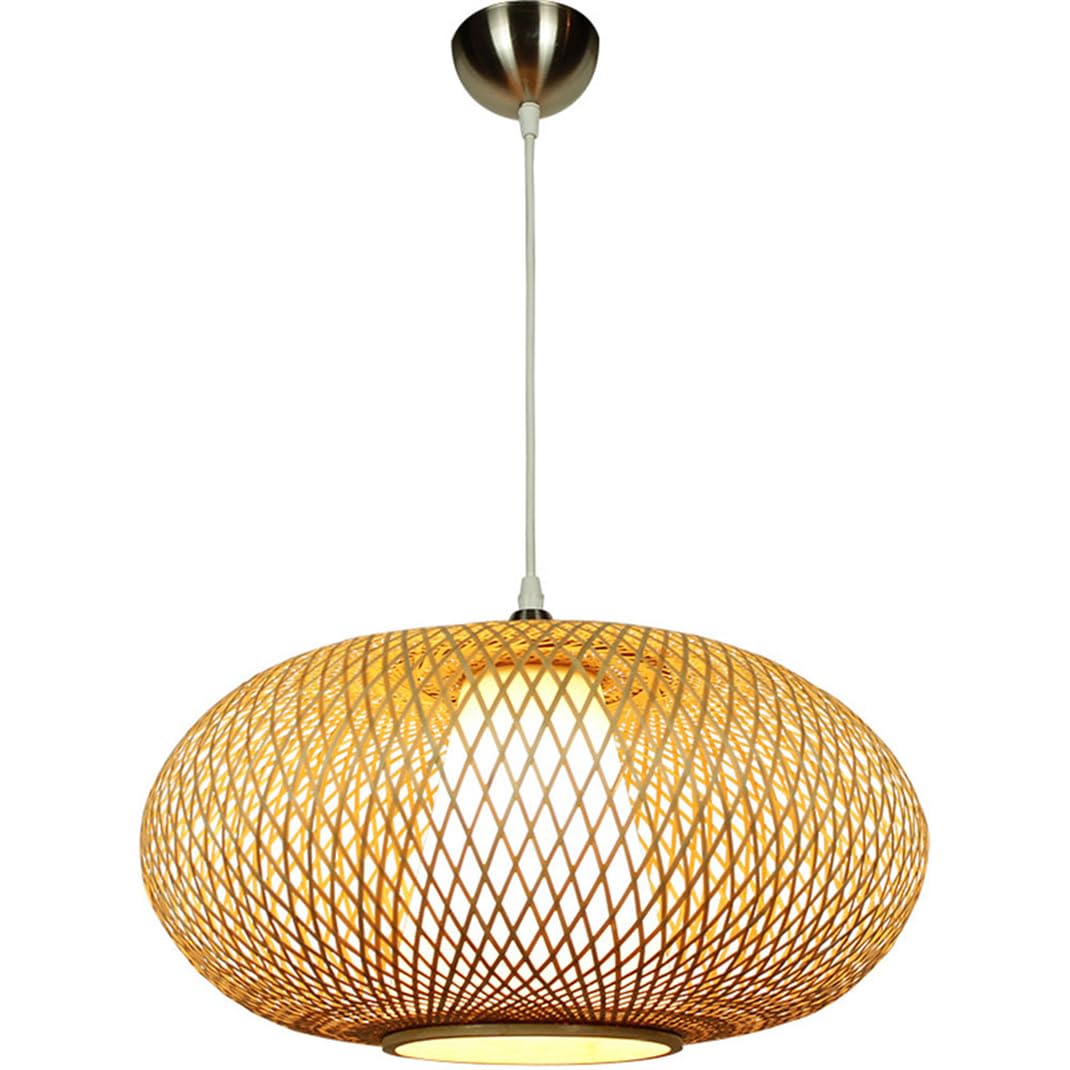 Lustre de plafond en osier pour éliminer la lumière agressive du salon