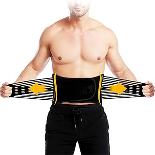 Moniss Cinto de suporte lombar para homens e mulheres, leve e respirável, cinta lombar para lombar ciática