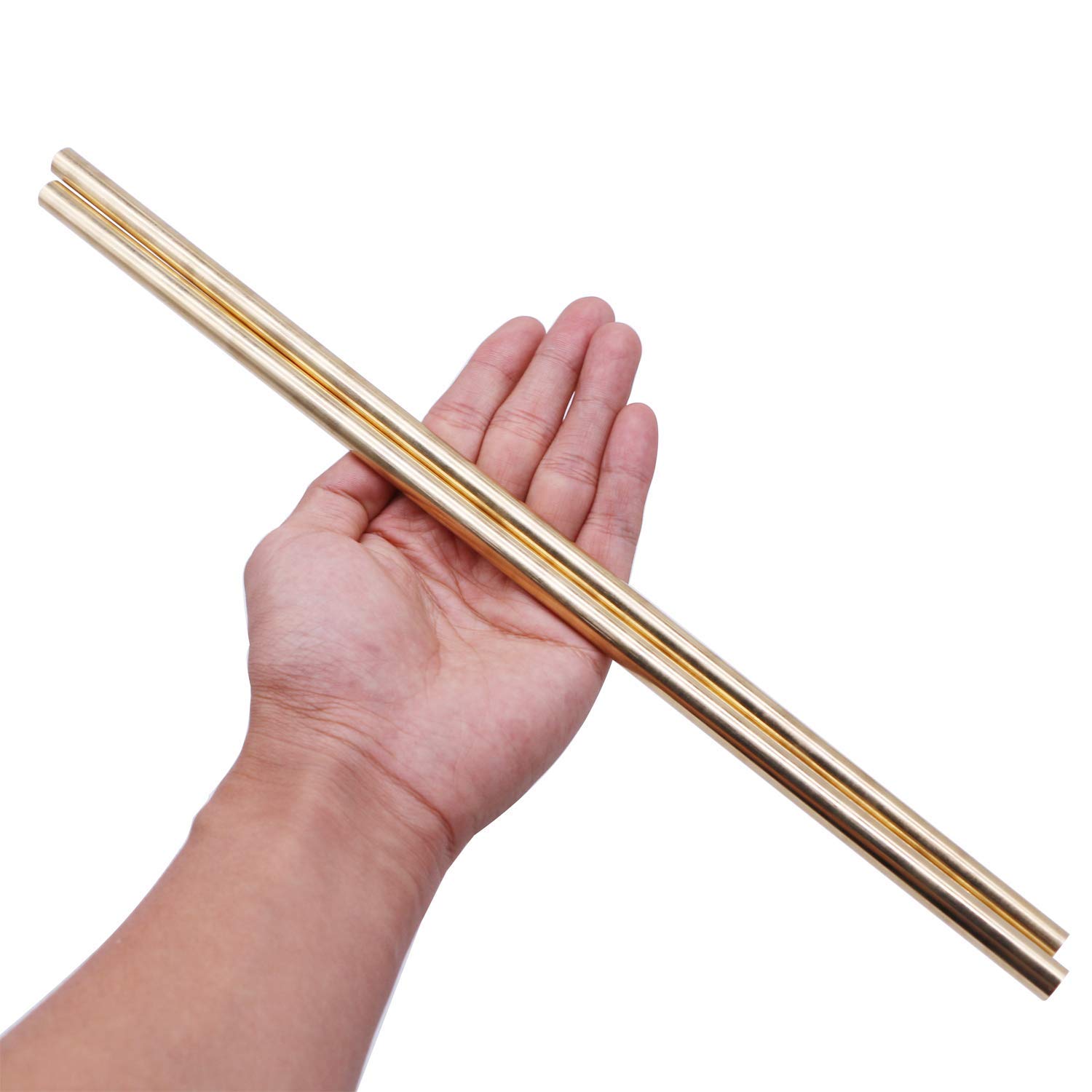 DIY Metal Working Rod 2 Pack - 1/4 Inch Diameter Solid Brass Round Rods ...