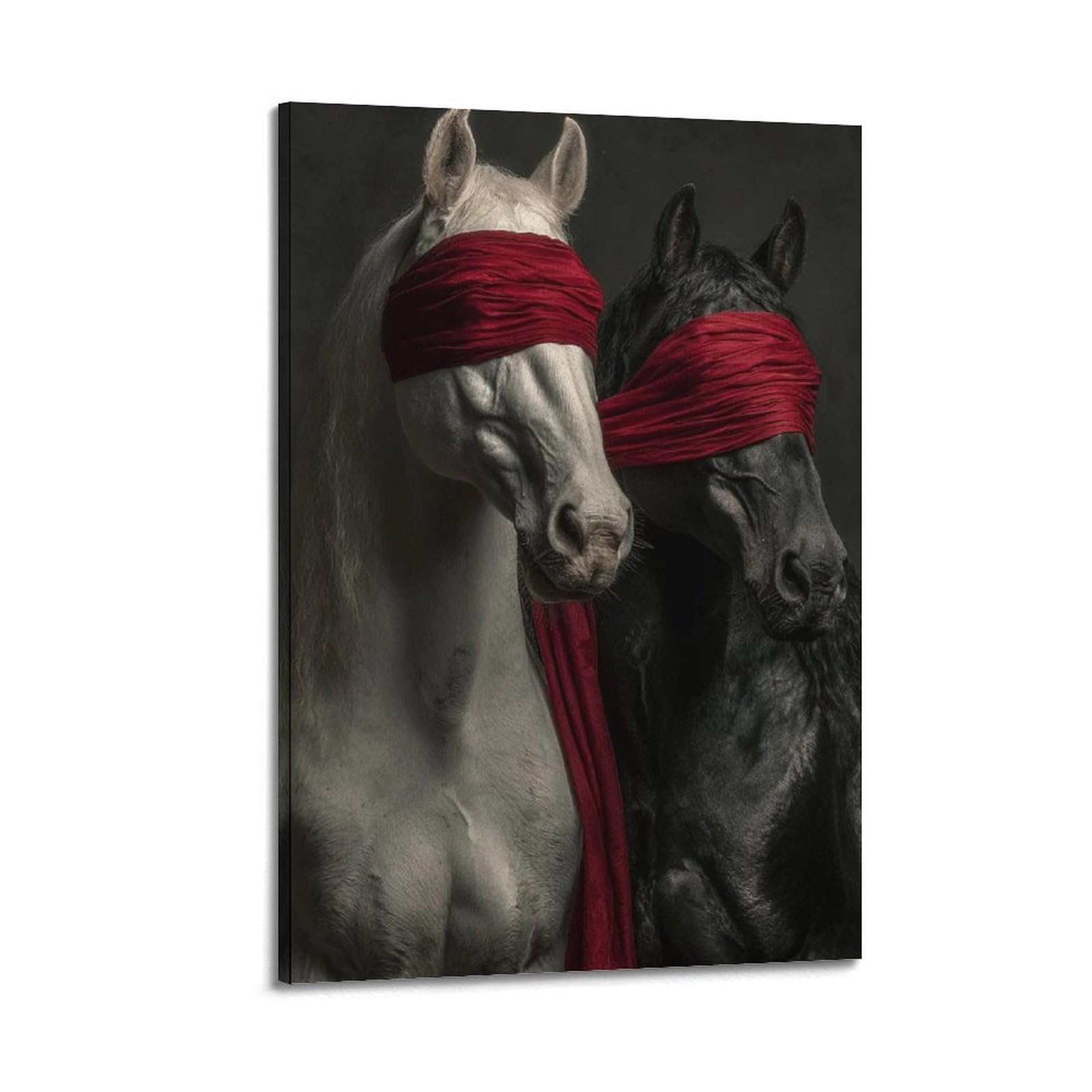 Xkuga Boys Frame-Style Surealist Horse Poster Zen-Inspired Symbols Primal Power Modern Decorative Canvas Prints - Ideal Wall Art For Family, Man Cave, Game Room, & Girls Bedroom 20X30inch(50X75cm)