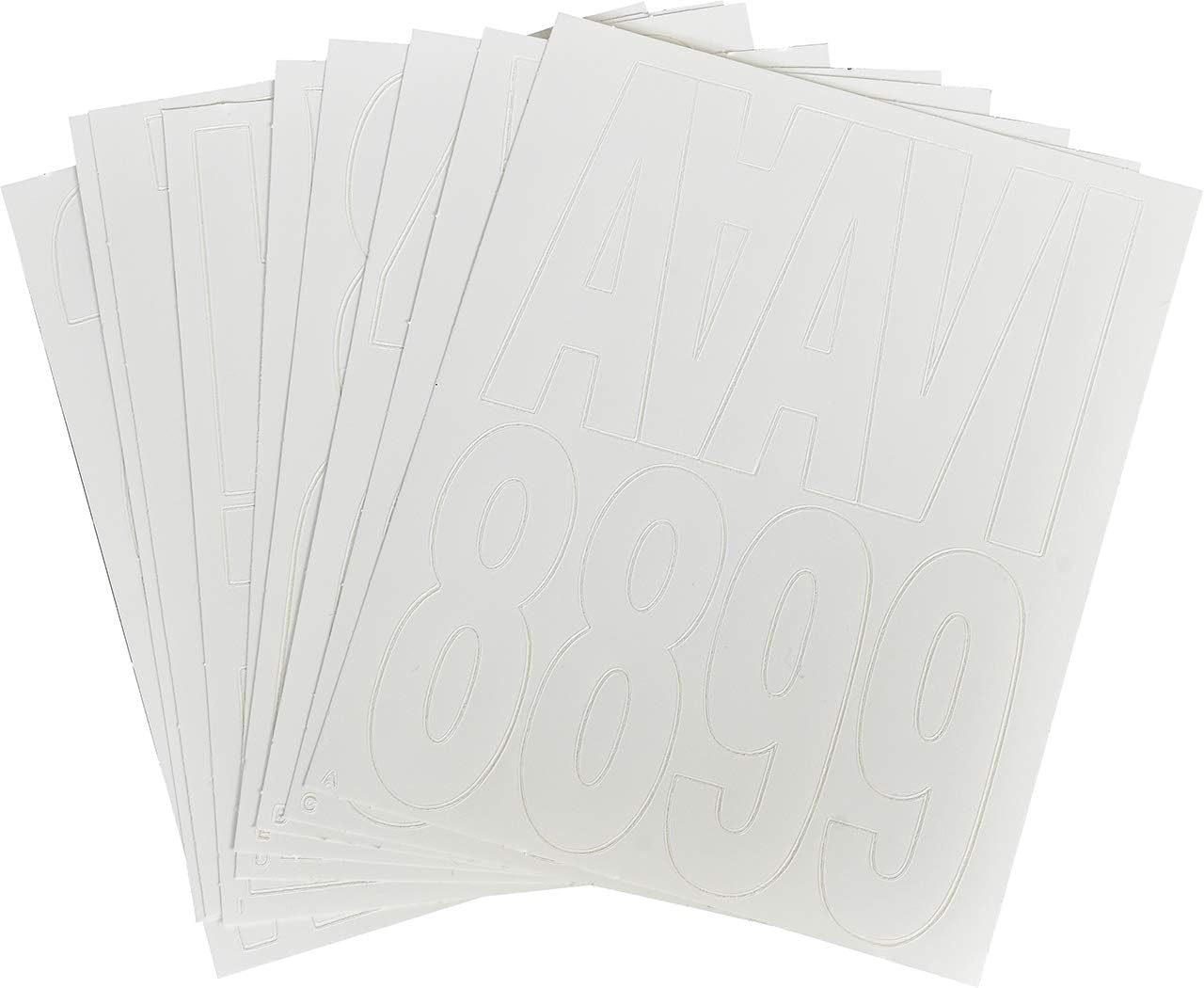 Hillman 847017 3" Peel-Off White Vinyl Letters & Numbers Pack