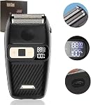 Rasoirs électriques pour hommes Rasoir électrique Fermer Raseurs de pétrole Rasoirs pour hommes étanches à sec LED Affichage sans fil tête chauve rasoir Portable Barber rasoir rechargeable IPX6