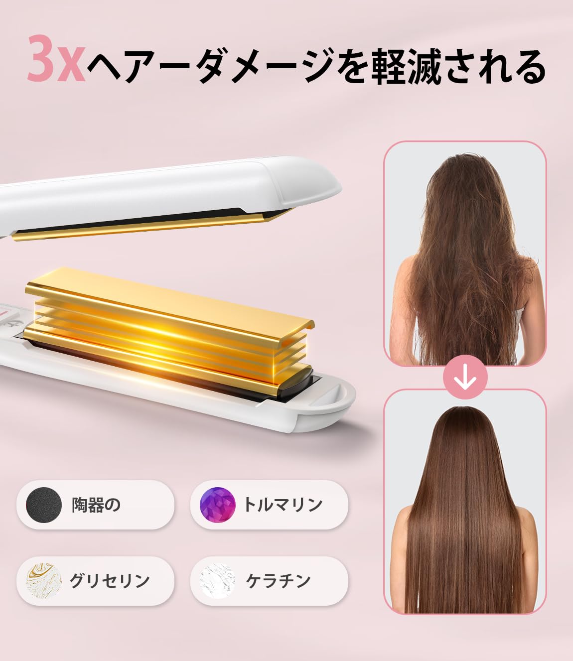 Amazon | Terviiixヘアアイロンミニ 13mmストレートアイロン ミニ 旅行
