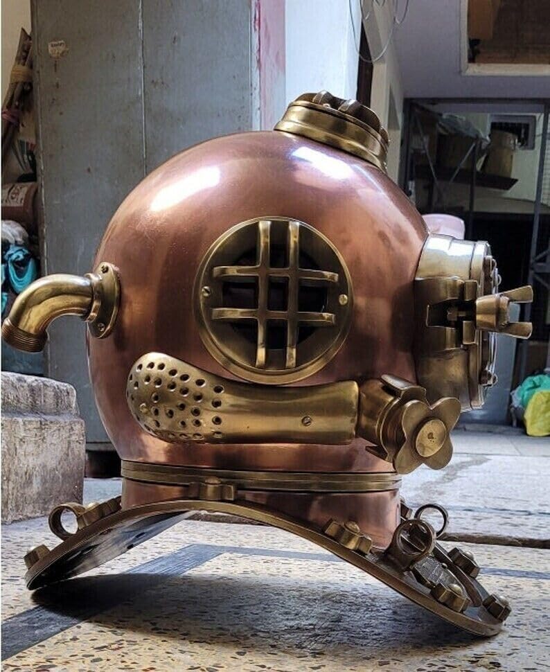 Generic Deep Sea Diving Helmet Scuba US Navy Mark V Divers Helmet Antique Helmet Handmad, As Shown in image